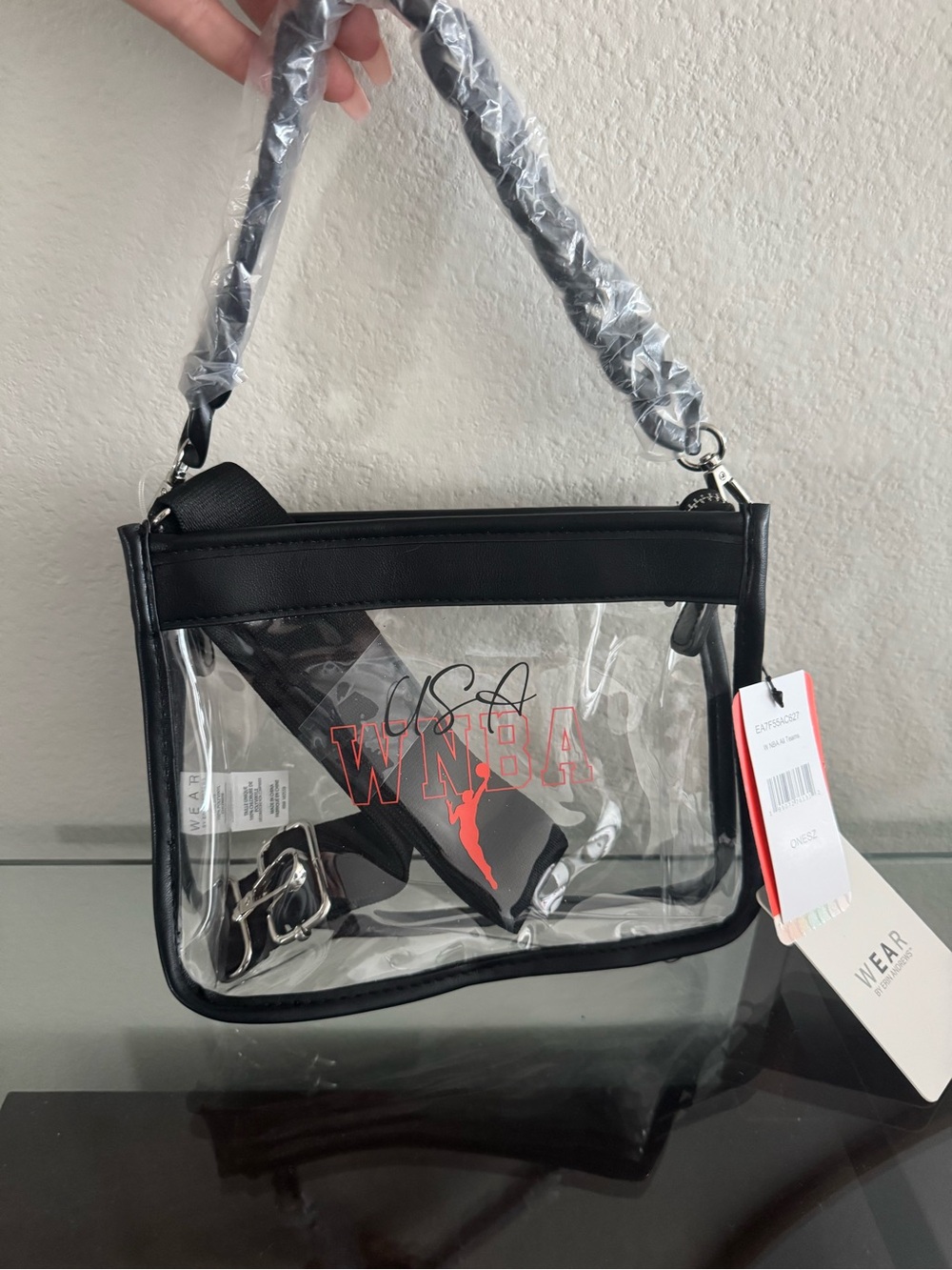 Clear WNBA USA Crossbody Bag - Black